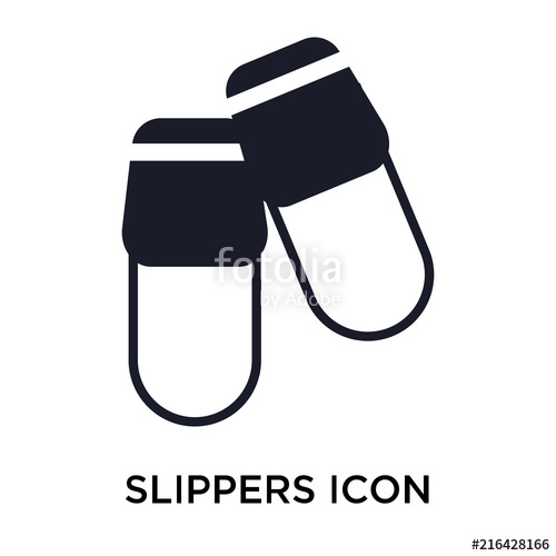 500x500 Slippers Icon Vector Sign And Symbol Isolated On White Background