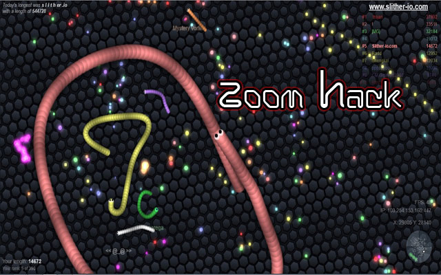 640x400 Slither Io Mods, Zoom, Unlock Skins, Bots Get This Extension
