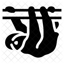 256x256 Sloth Icon Of Glyph Style