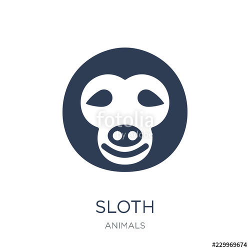 500x500 Sloth Icon Trendy Flat Vector Sloth Icon On White Background