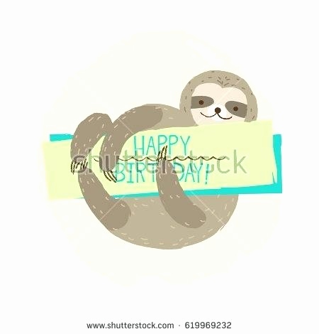 450x470 Goonies Sloth Birthday Card Unique Sloth Birthday Card Cute Sloth