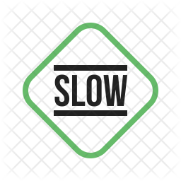 256x256 Slow Icon Of Line Style