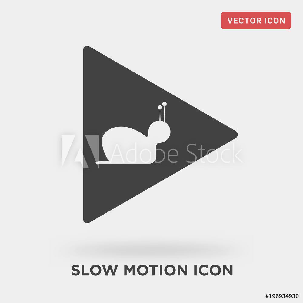 1000x1000 Photo Art Print Slow Motion Icon On Grey Background, In Black