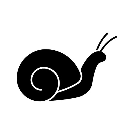 450x450 Snail Glyph Icon Slow Motion Slug Silhouette Symbol Negative