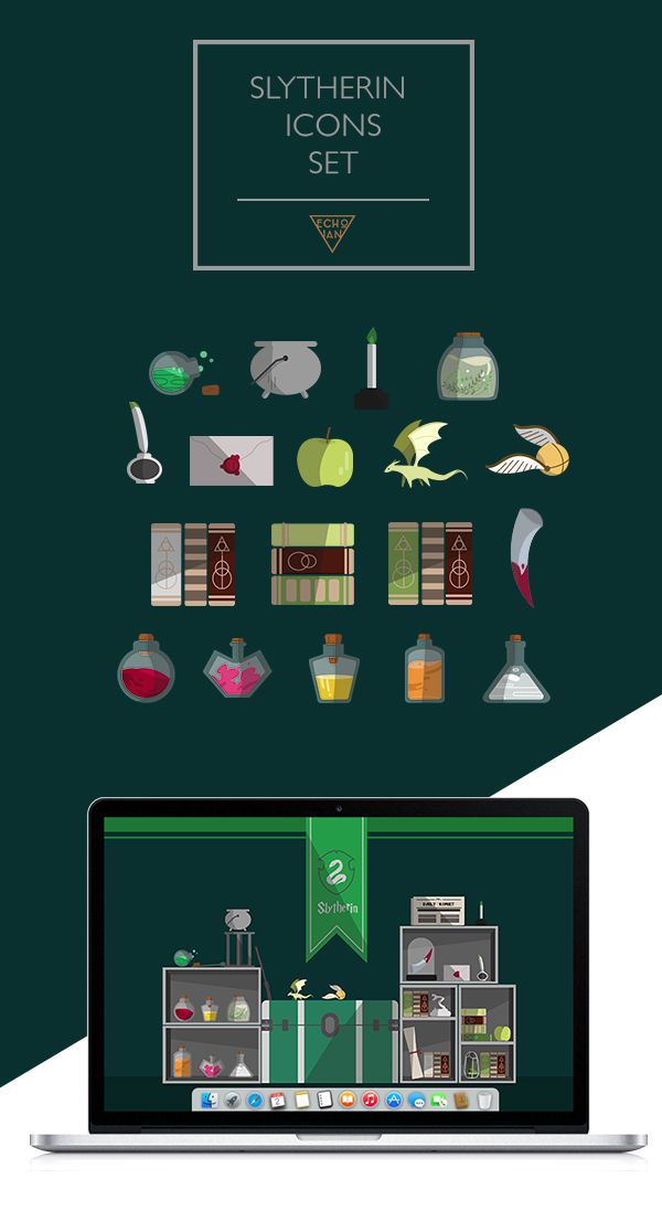 600x1116 Slytherns Set Icons Design In Icon Set, Slytherin