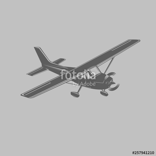 Small Plane Vector Illustration Single Engine Propelled Aircraft 500x500 Small Plane Vector Illustration Single Engine Propelled Aircraft