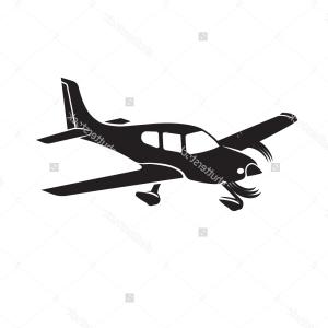 300x300 Stock Illustration Plane Vector Icon Logo Black Symbol Flying