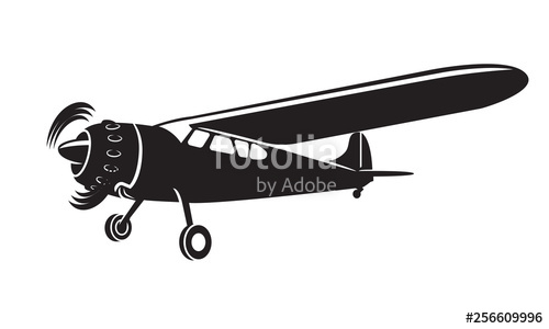 Vintage Small Plane Vector Illustration Single Engine Propelled 500x300 Vintage Small Plane Vector Illustration Single Engine Propelled