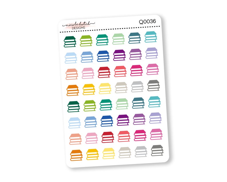 794x635 Small Book Stack Icon Planner Stickers Functional Etsy