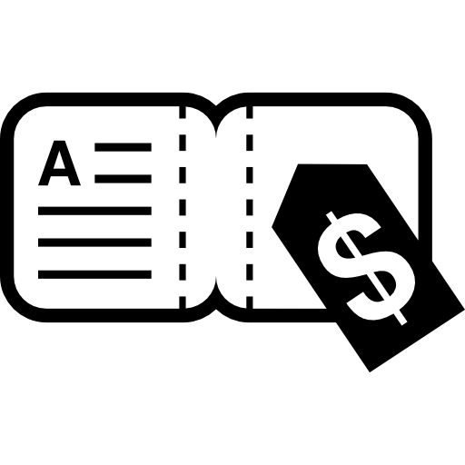 512x512 Small Book With Dollar Price Icons Free Download