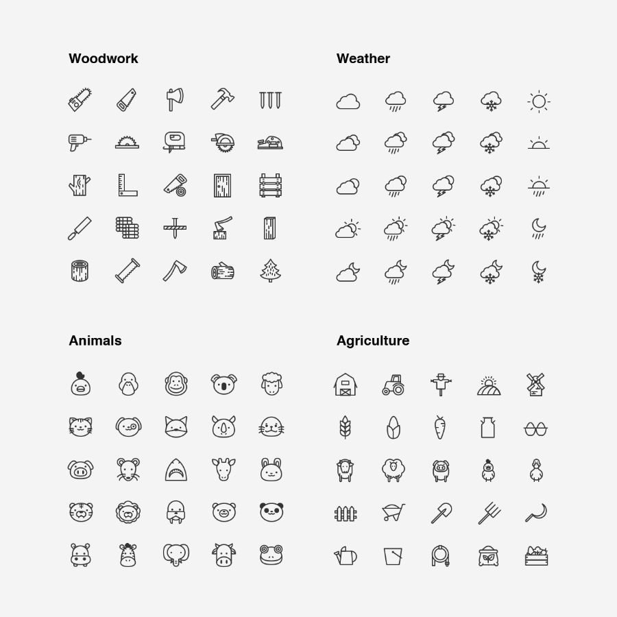900x900 Ultimate Line Icon Pack Free Samples Graphic Design Inspiration
