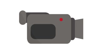 320x180 Camcorder Video Camera Icon Symbol Motion Graphics In And Out