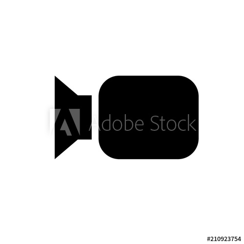500x500 Video Camera Icon For Use In Small Sizes Flat Vector Graphic