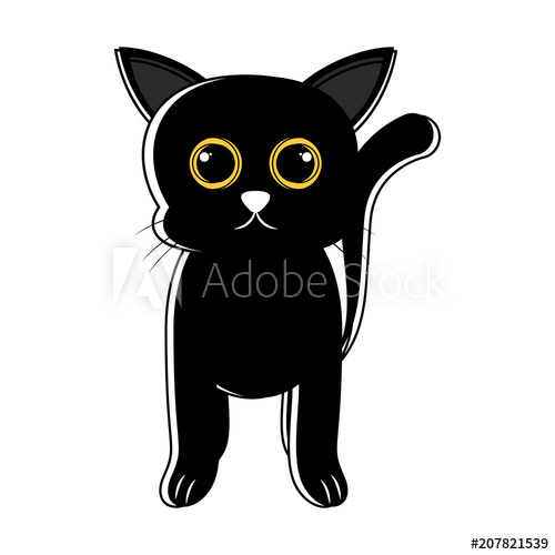 500x500 Cute Cat Icon Sketch