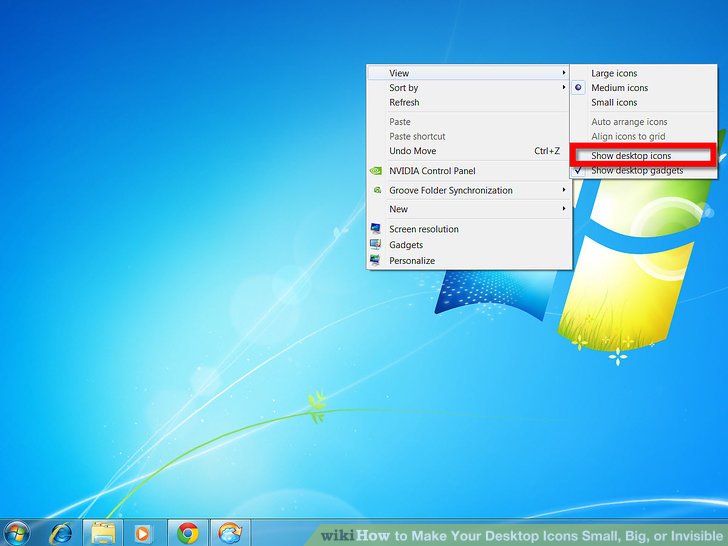 728x546 How To Make Your Desktop Icons Small, Big, Or Invisible Steps