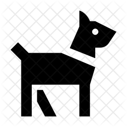 256x256 Dog Icon Of Glyph Style