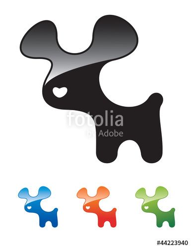 385x500 Cute Small Dog Icon Stock Image And Royalty Free Vector