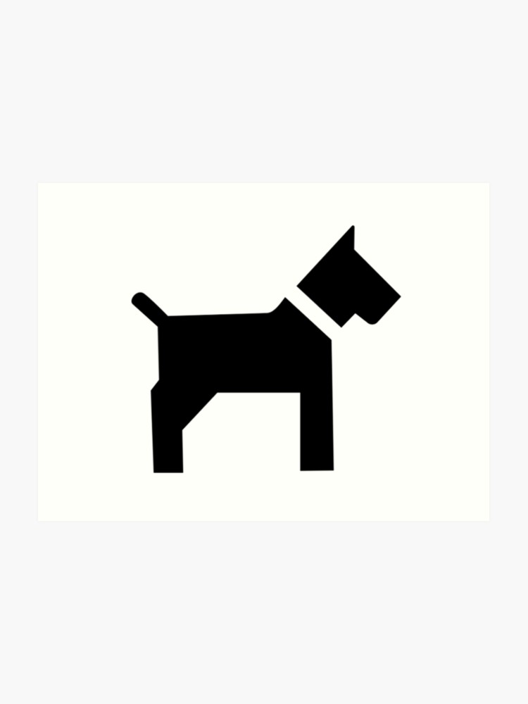 750x1000 Dog, Icon Symbol, Image, Black Art Print