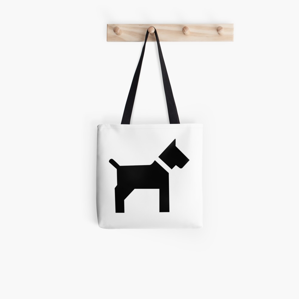 1000x1000 Dog, Icon Symbol, Image, Black Tote Bag