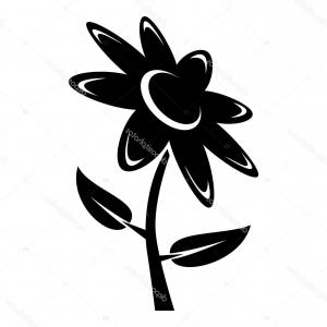 300x300 Stock Illustration Flower Icon Simple Black Style Soidergi