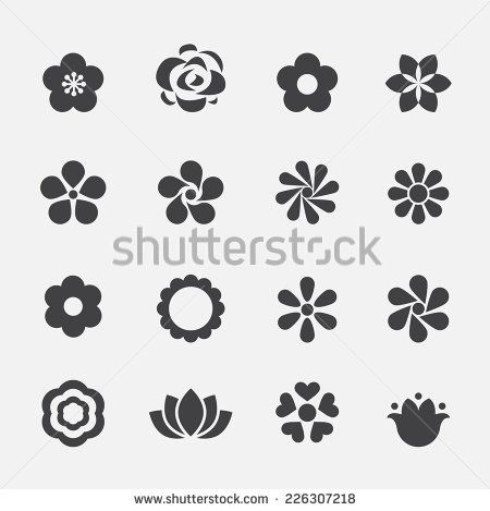 450x469 Flower Icon Art Icon Design, Flowers, Logo Design