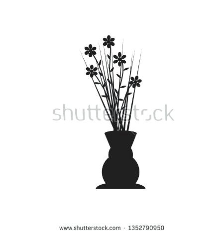 450x470 Vase Of Flowers Vector Icon