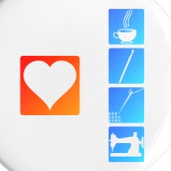 190x190 Heart Icon Sewing Crochet Coffee Funny Quotes Gift Small Buttons