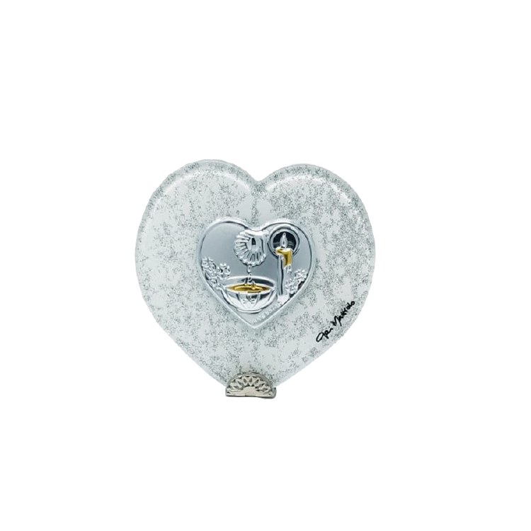 750x750 Silver Christening Heart Icon