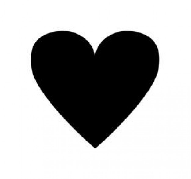 626x586 Black Small Heart