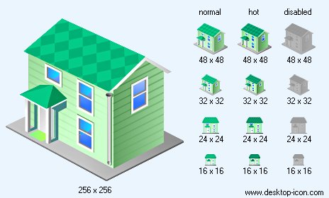 464x280 Small House Icon Image Desktop Building Icons