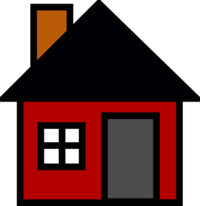 291x300 Small Red House Icon Clip Art