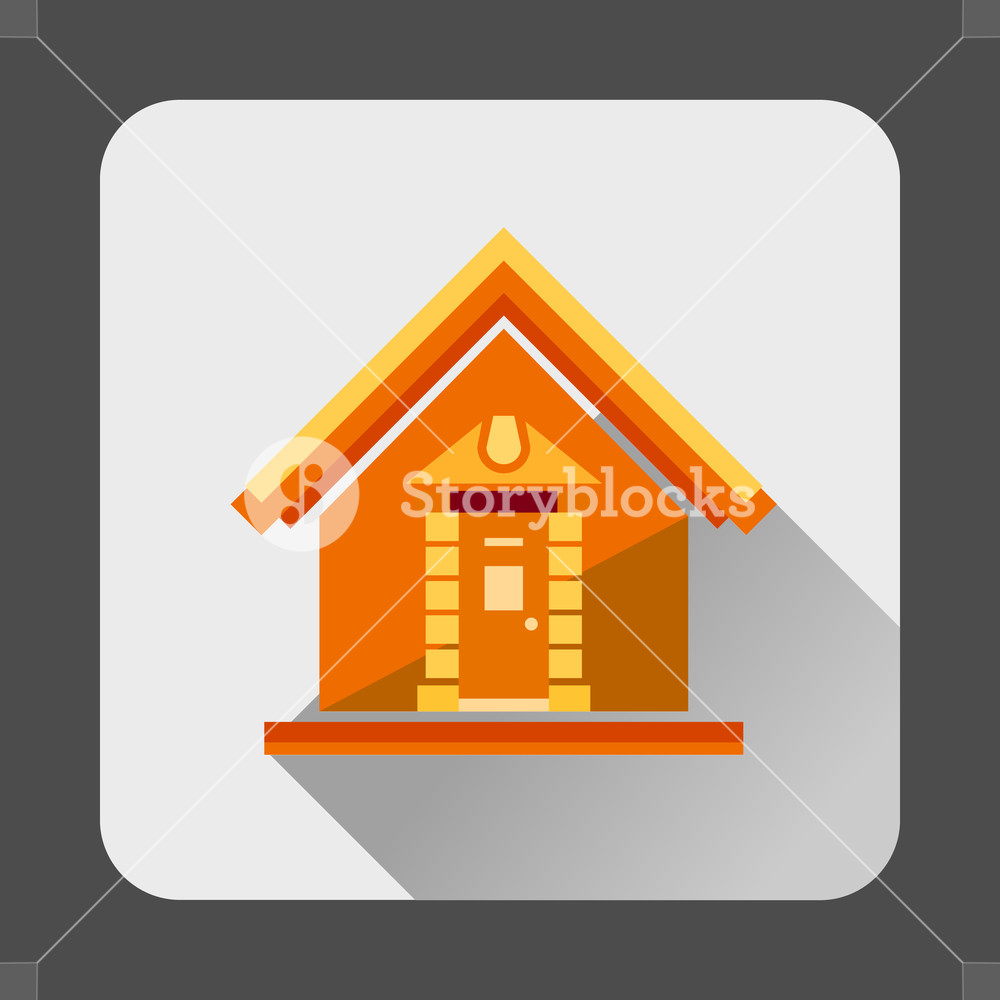 1000x1000 Small House Icon In Flat Style With Long Shadow Royalty Free Stock