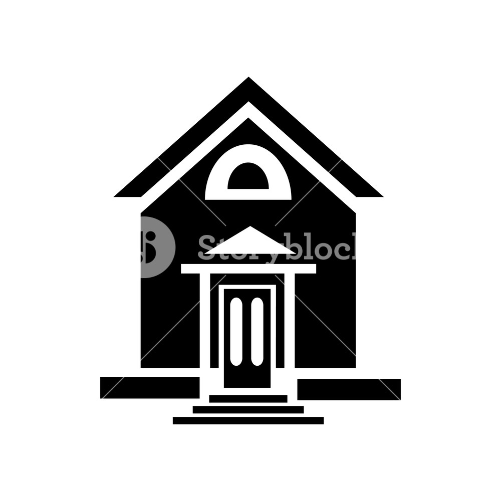 1000x1000 Small House Icon In Simple Style Isolated On White Background