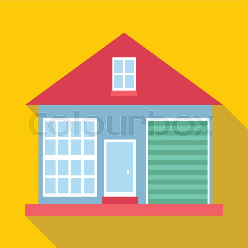 800x800 Small House Icon Flat Illustration Of Stock Vector Colourbox