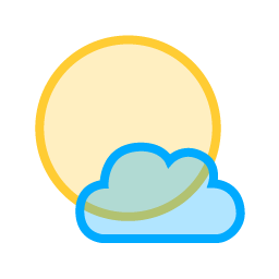 Sun Small Cloud Icon 256x256 Sun Small Cloud Icon