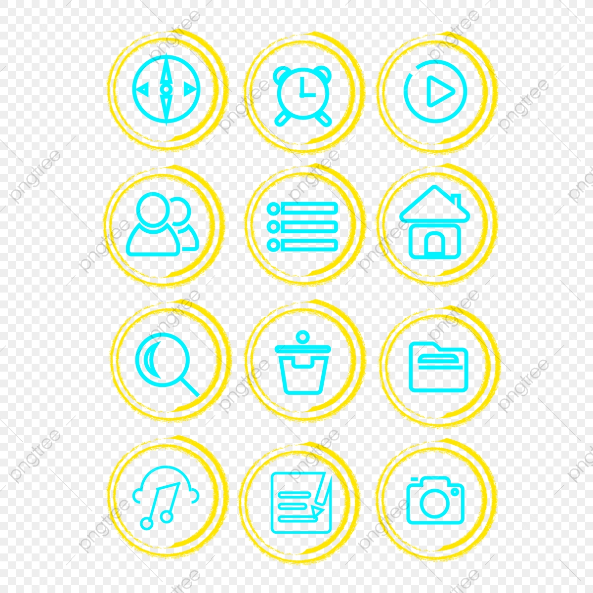 1200x1200 Cartoon Hand Drawn Mobile Phone Small Icon Element, Cartoon, Cute