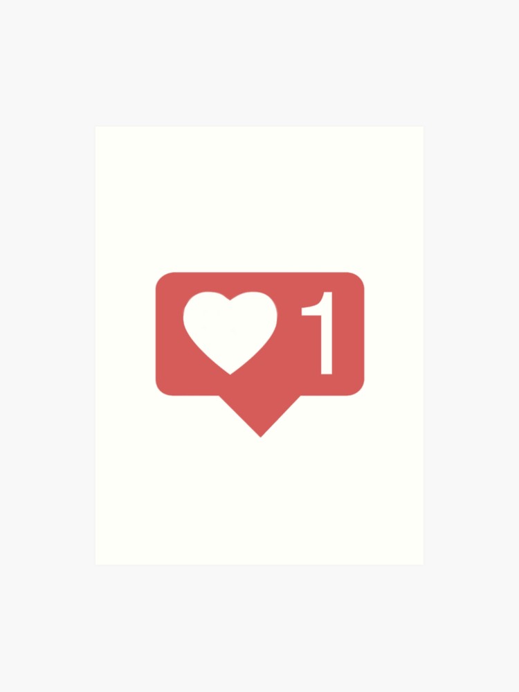 750x1000 Instagram Like Icon Art Print