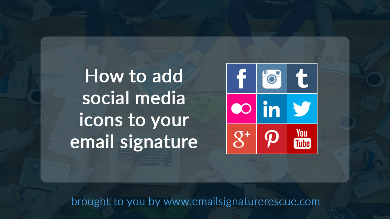 add social icons to email signature outlook