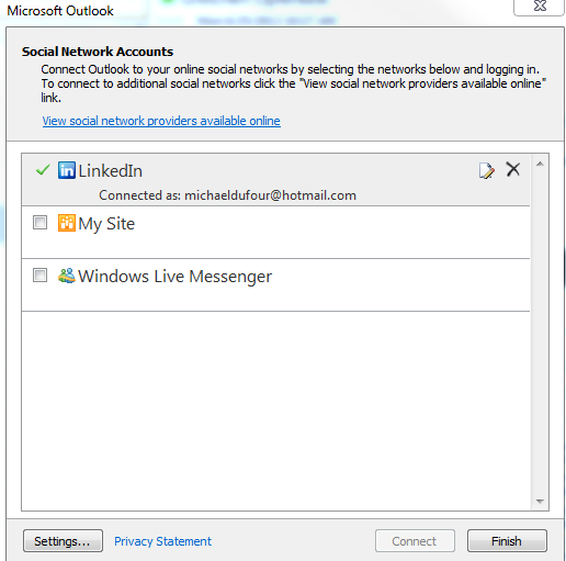 516x511 Microsoft Outlook Social Connector For Linkedn Small