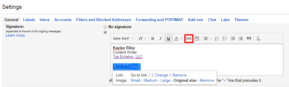 How To Add Linkedin Link To Email Signature How To Add Linkedin Link To Email Signature