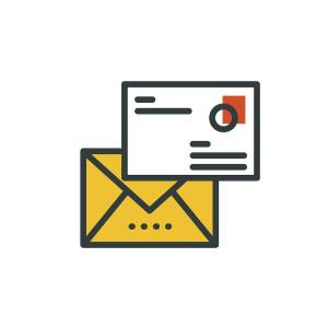 300x300 Thin Lines Connection Mail Icon Outline Of Big Data Center Group