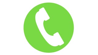 320x180 Cell Phone Icon Incoming Call Symbol Looping Animation Green