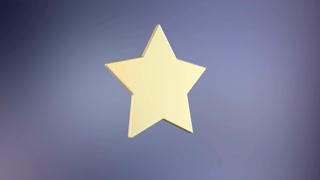 320x180 Animated Wide Star Gold Icon Loop Modules For Edit With Alpha