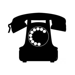 300x300 Traditional Telephone Icon Digital Art