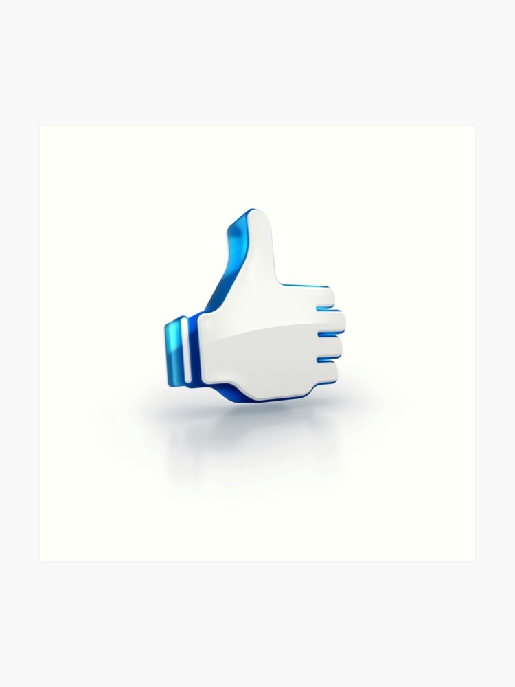 750x1000 Ok Like Thumbs Up Glossy Icon Of Social Media Art Print