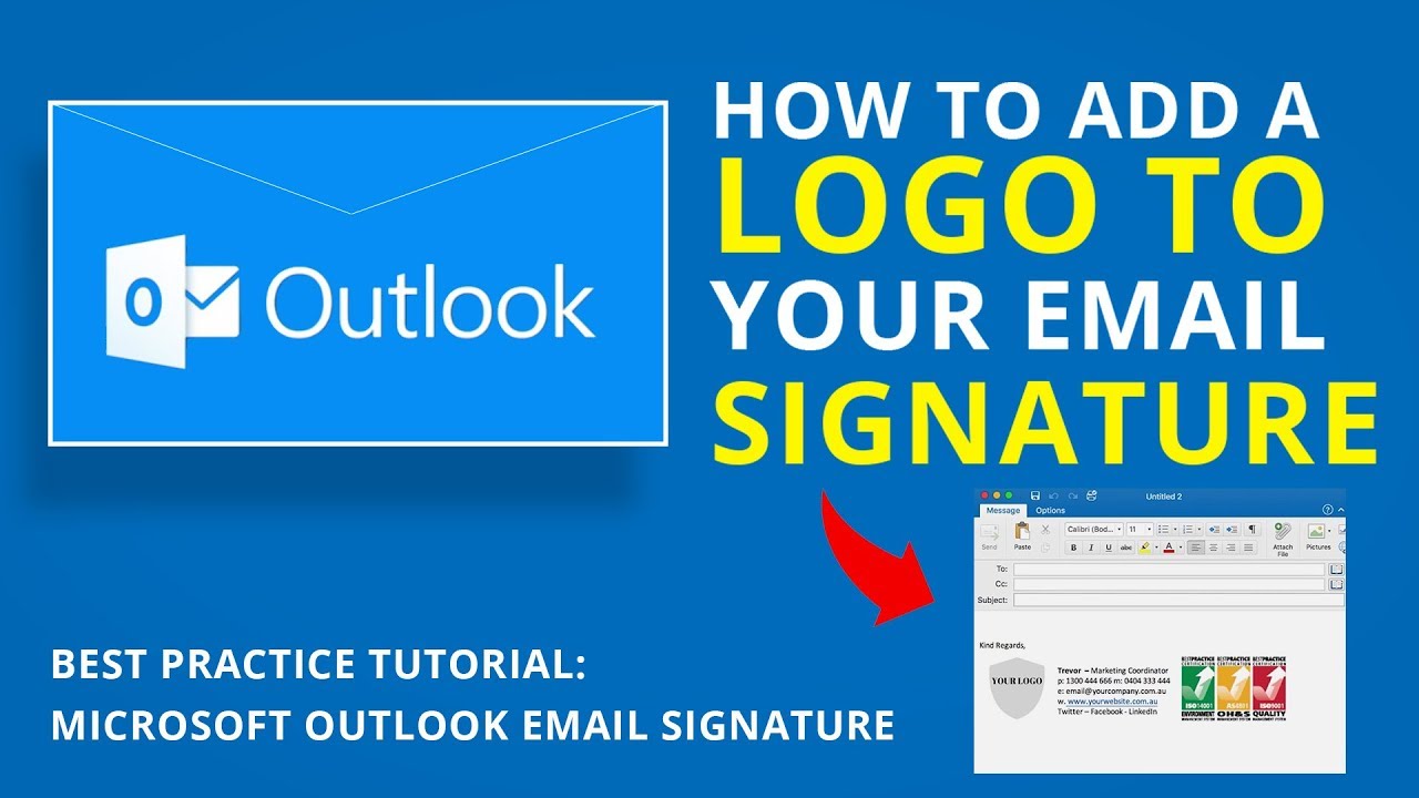 add social media icons to email signature outlook 2018