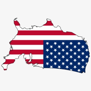 310x310 Map Of The Usa Flag Clipart Transparent