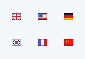 294x203 Filled Outline Mini Country Flags Icon