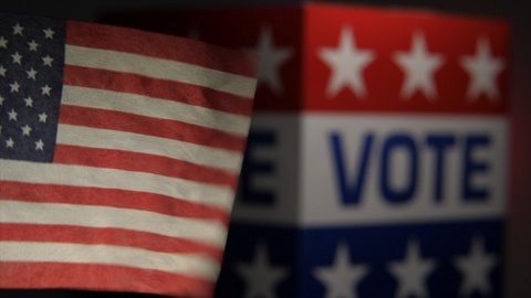 480x270 American Ballot Box With Small U S Flag Hi Res