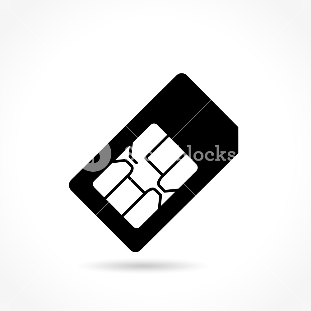 1000x1000 Illustration Of Smartcard Icon On White Background Royalty Free